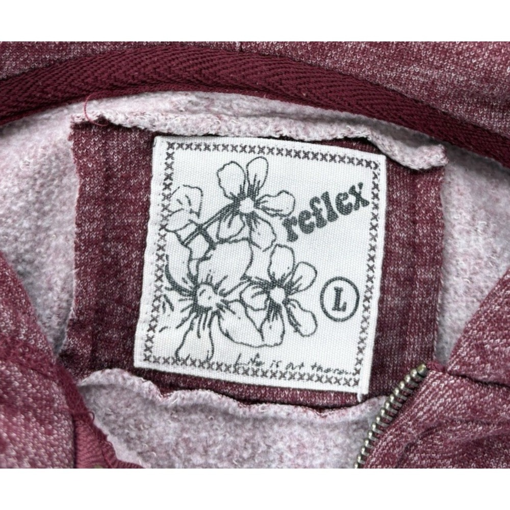 Reflex Hoodie Womens L Red CALI Athletic Dept 1998 Full Zip Sweatshirt Preppy - Picture 4 of 9
